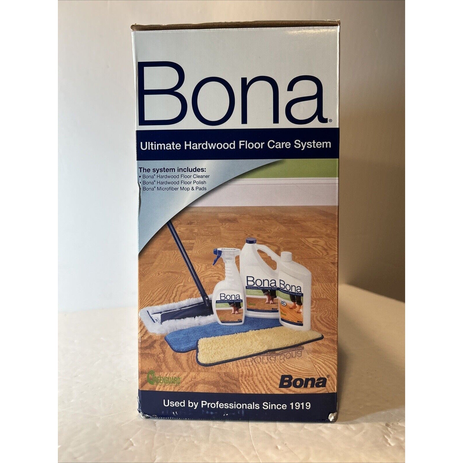 Bona Ultimate Hardwood Floor Care Kit Microfiber Mop Cleaner Set New