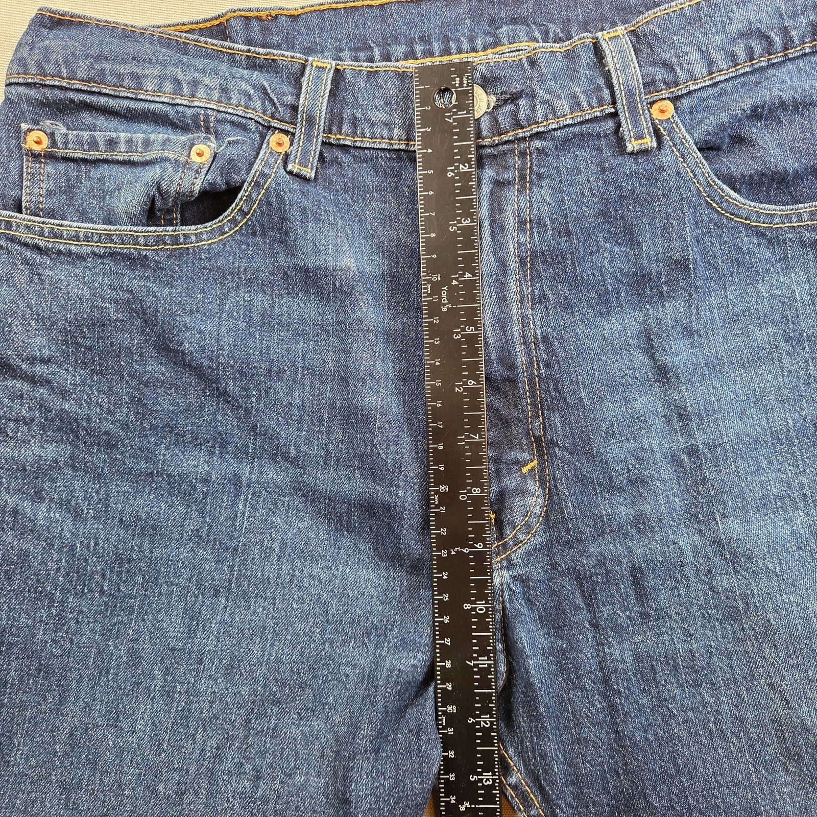 Levi's 505 Regular Fit Jeans Men's 38x32 Dark Wash Straight Leg Mexico