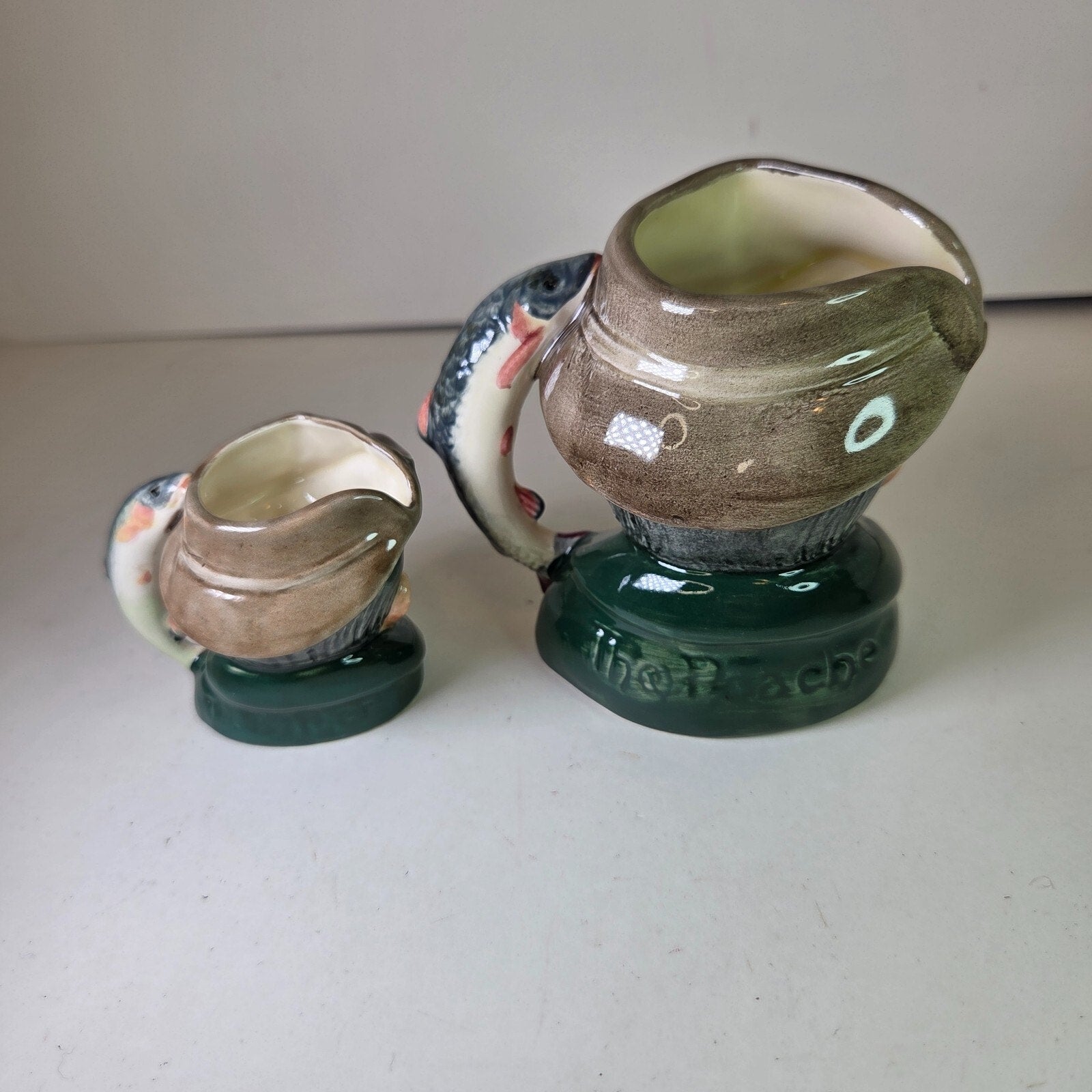 Royal Doulton The Poacher Toby Mugs Pair 1954 Mini & Small Sizes 2.5in 4in