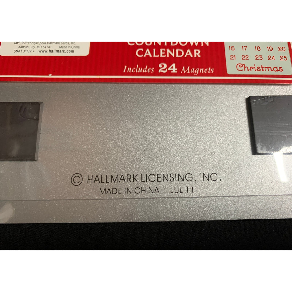 Hallmark Magnetic Countdown to Christmas Cookie Sheet Calendar 24 Magnets NIP