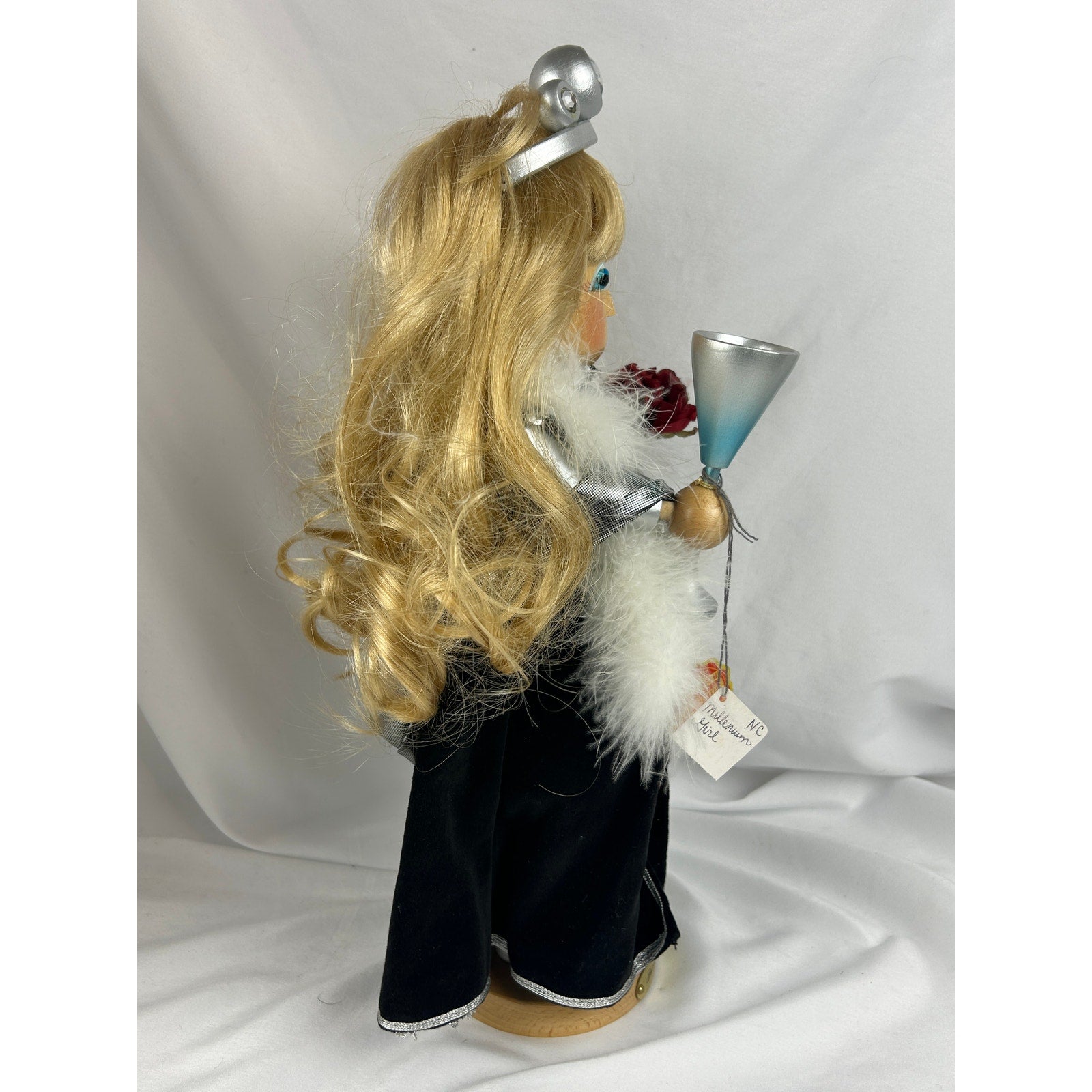 Steinbach Millennium Girl 2001 Nutcracker w Box Tags Champagne Rose Germany
