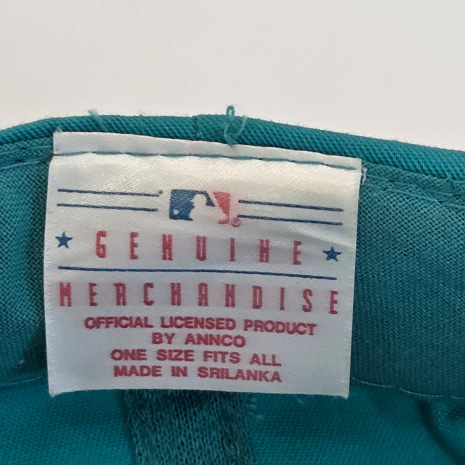 Vintage MLB Florida Marlins Snapback Baseball Cap Teal Black Annco Sri Lanka