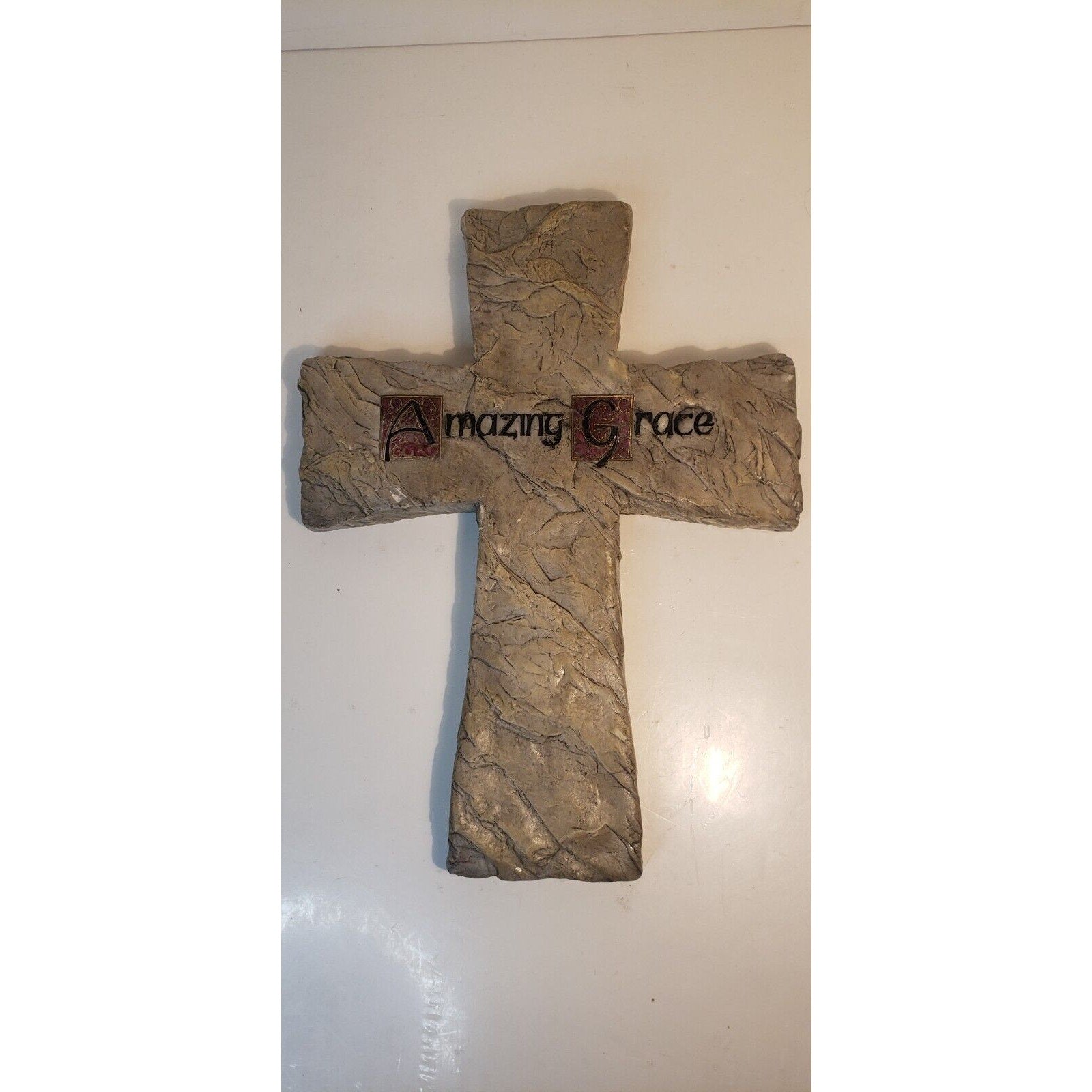 Christian Home Decor Wall Cross Amazing Grace 10 1/2" x 8"