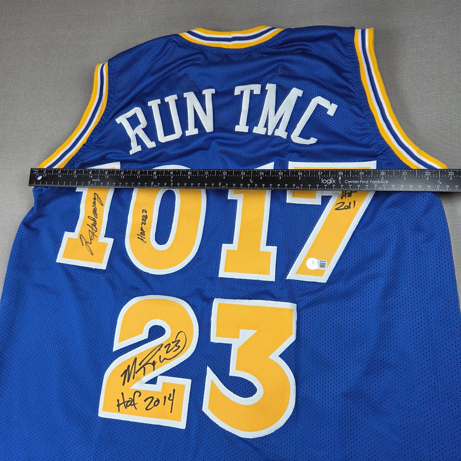 Run TMC Warriors Jersey Signed Mullin Hardaway Richmond BAS Witness HOF Auto