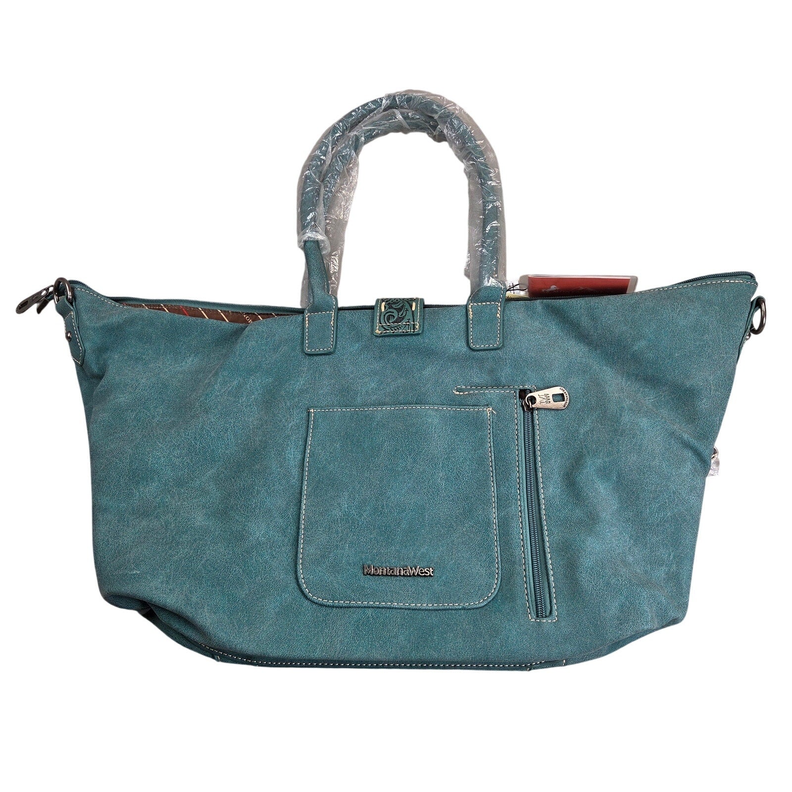 Montana West Twin Creek BF876 Western Turquoise Stone Tote Handbag NWT 2023