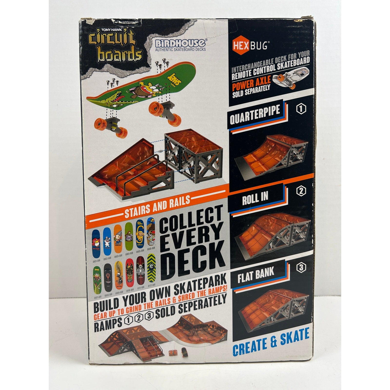 Tony Hawk Hexbug Circuit Boards Stairs & Rails Ramp Set Birdhouse NIB