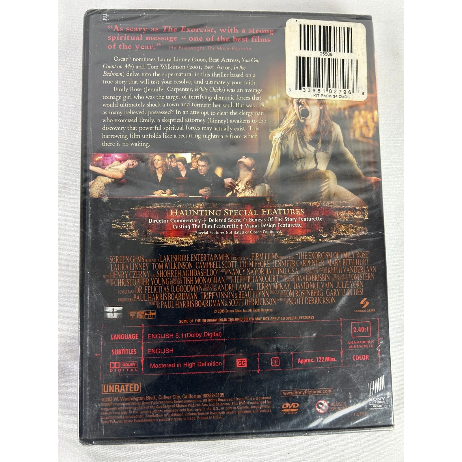 The Exorcism of Emily Rose Unrated Special Edition DVD Sealed