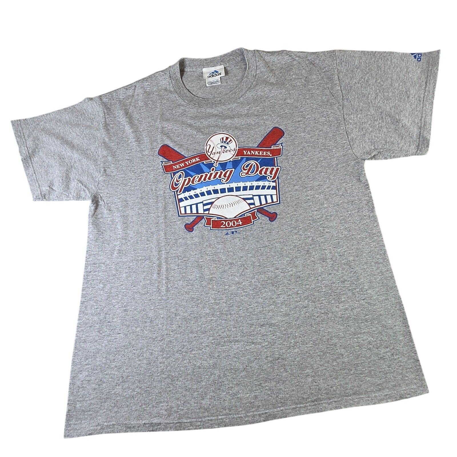 Adidas New York Yankees 2004 Opening Day T Shirt Adult Large MLB USA Vintage