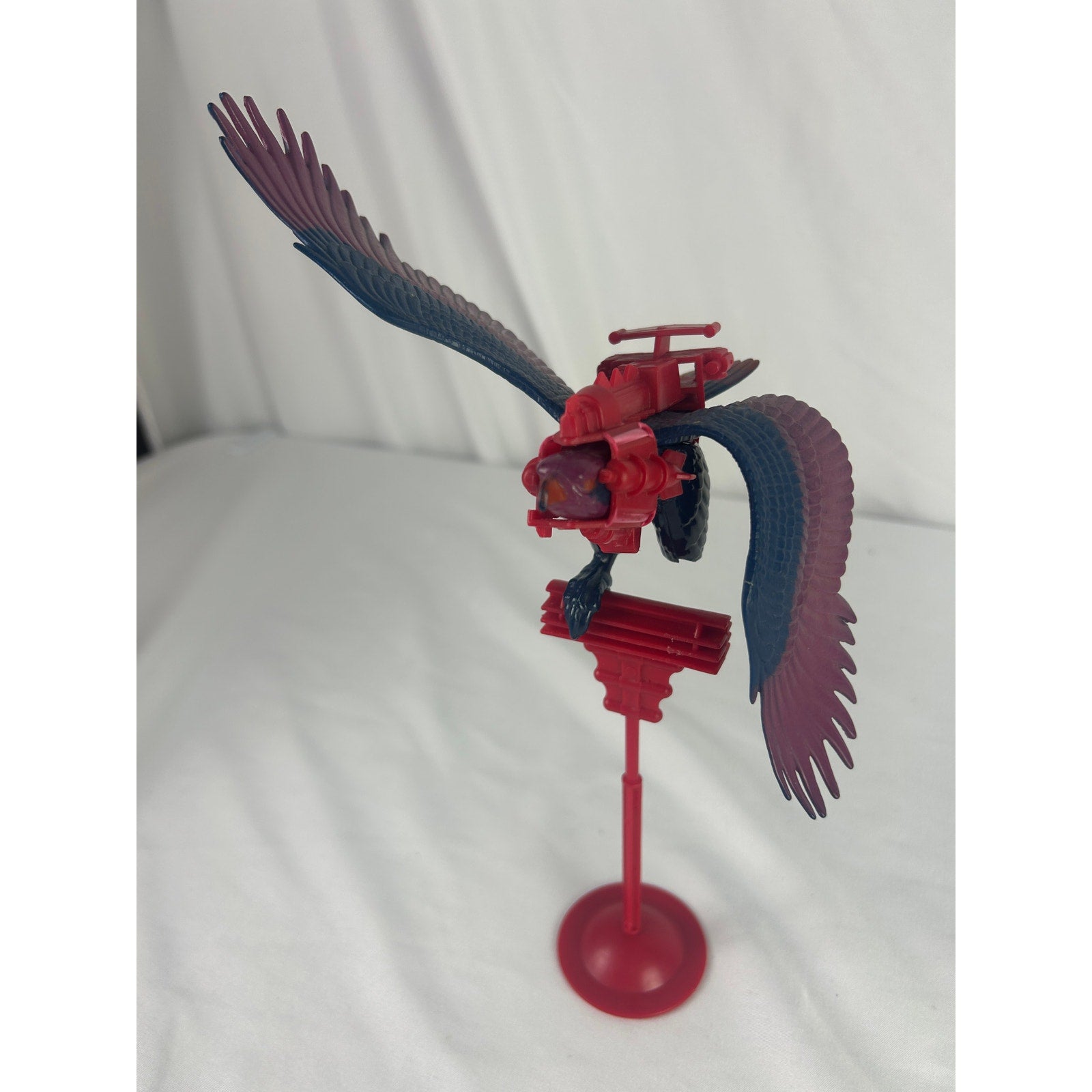 Vintage Masters of the Universe Screeech Bird w Perch Harness 1983 Mattel