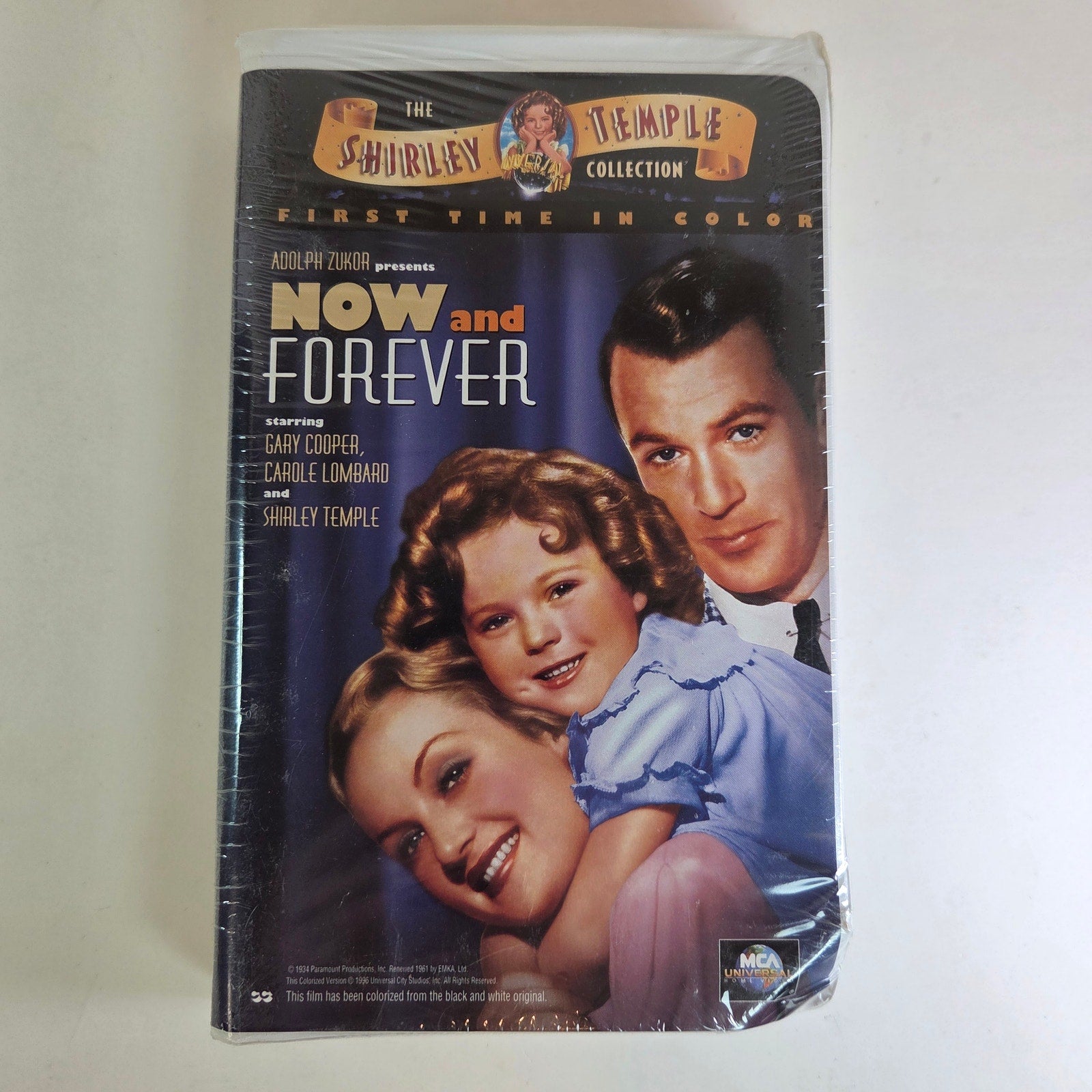 Shirley Temple Now and Forever VHS 2004 Colorized Sealed Clamshell Gary Cooper