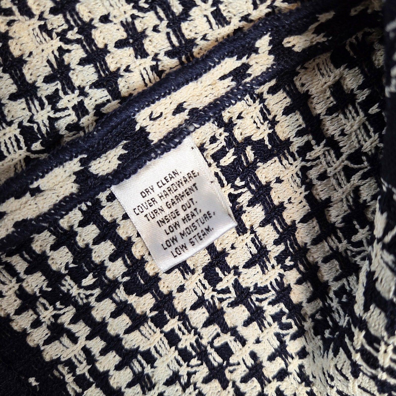 St. John Collection Sweater Blazer Women’s 10 Navy White Knit Jacket USA Made