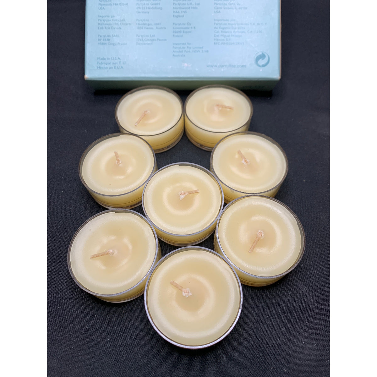 PartyLite Bamboo & Sugar Cane Universal Tealight Candles V04515 Lot of 8