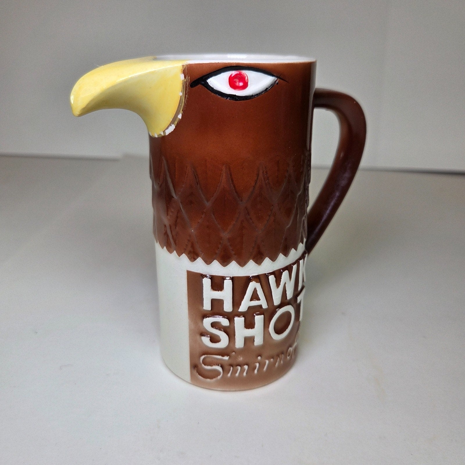 1976 Smirnoff Hawk Shot Eagle Head Mug by McCoy – Vintage Barware 5.25”