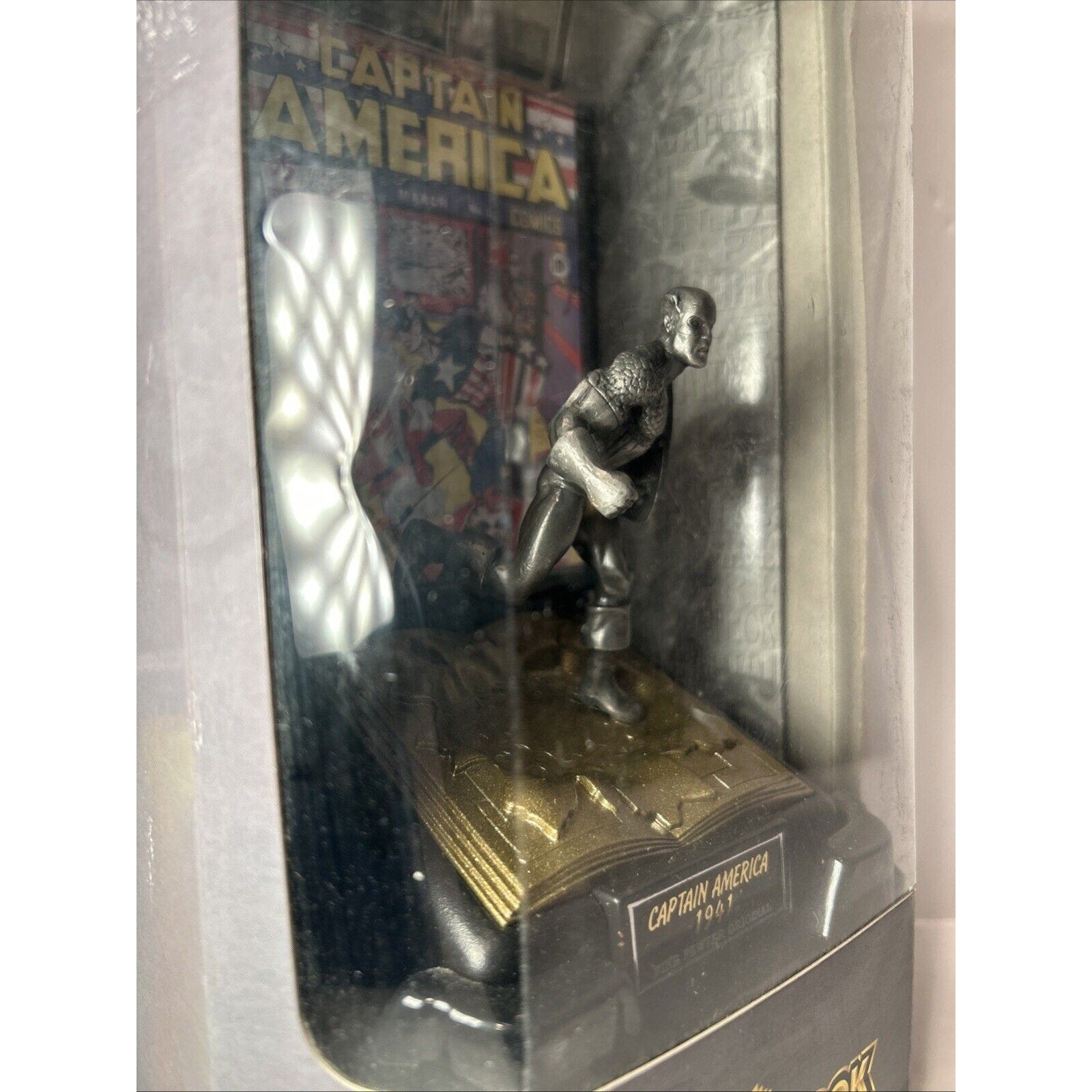 Marvel comic book champions limited edition pewter figurine captain america