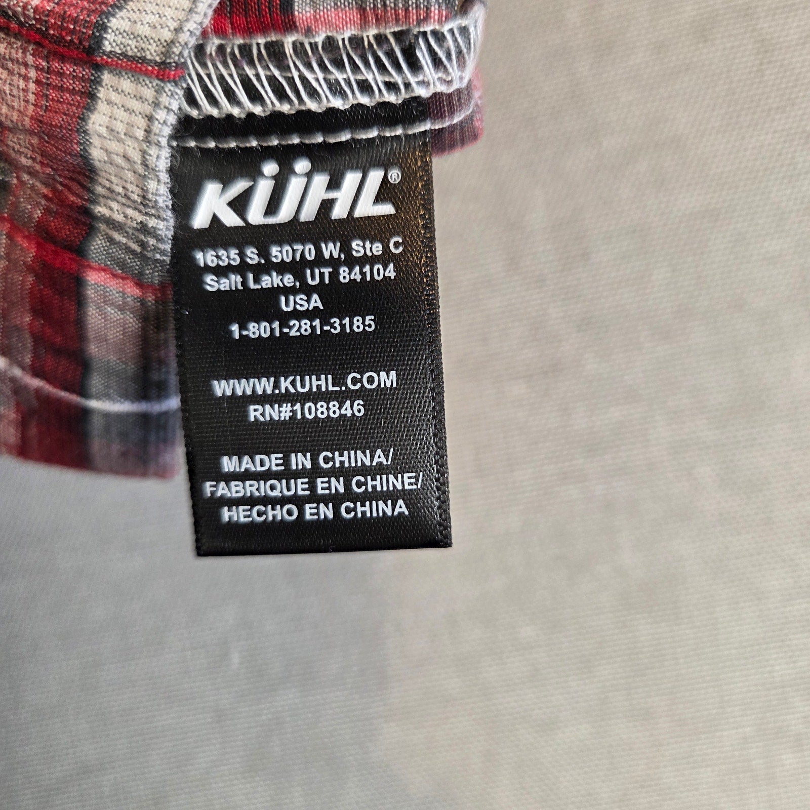 Kuhl Plaid Button Down Shirt XL Short Sleeve Jack Link’s Promo Embroidery