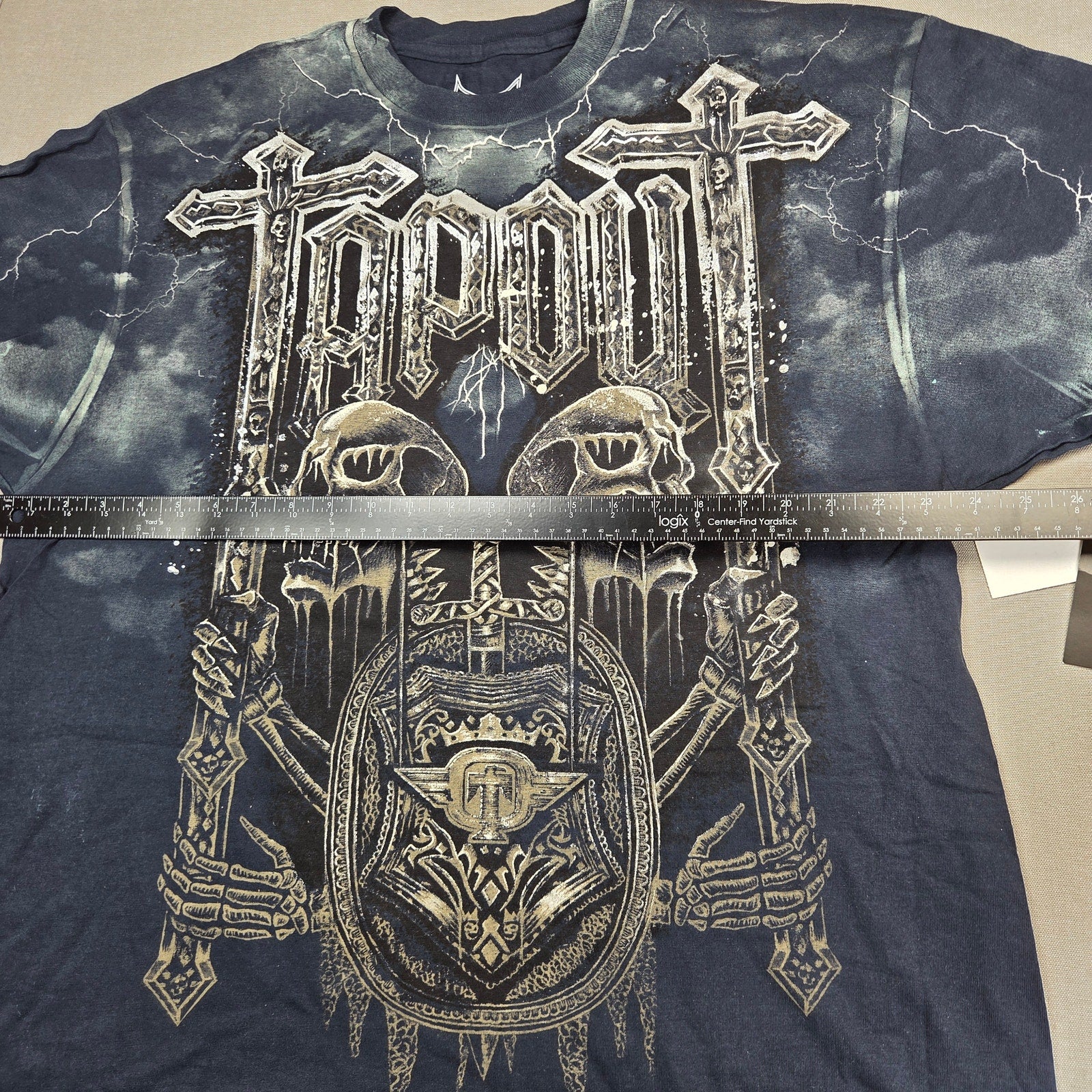 Tapout Skull Cross Graphic T Shirt NWT XXL Medieval Blue UFC Cotton 2012