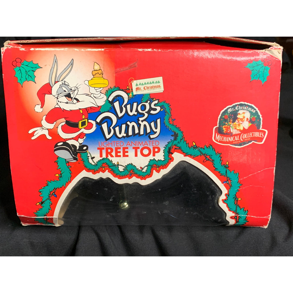 1995 Mr Christmas Bugs Bunny Lighted Animated Tree Topper Looney Tunes READ