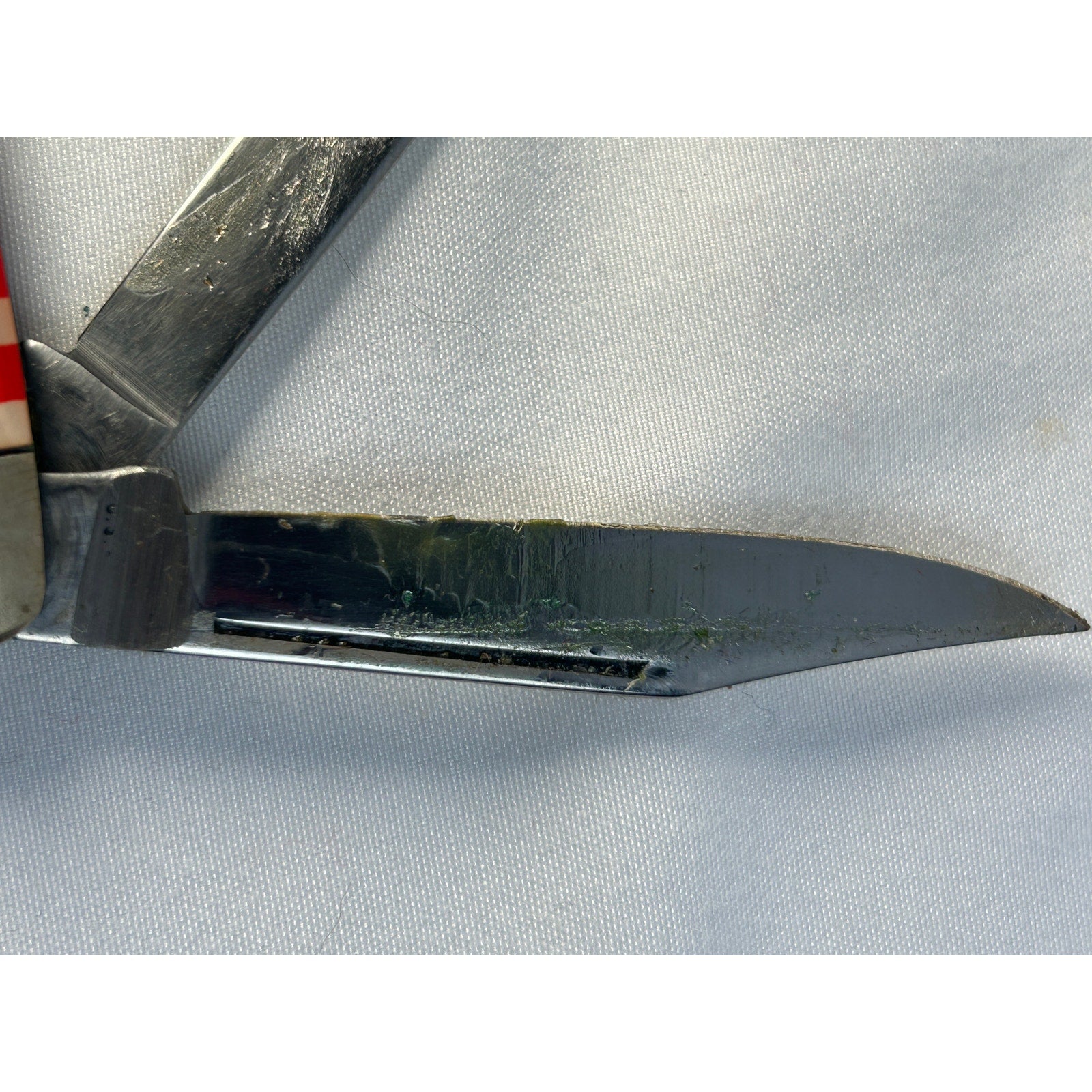 Vintage Purina Advertising Pocket Knife USA Multi Blade Red Checker Handle