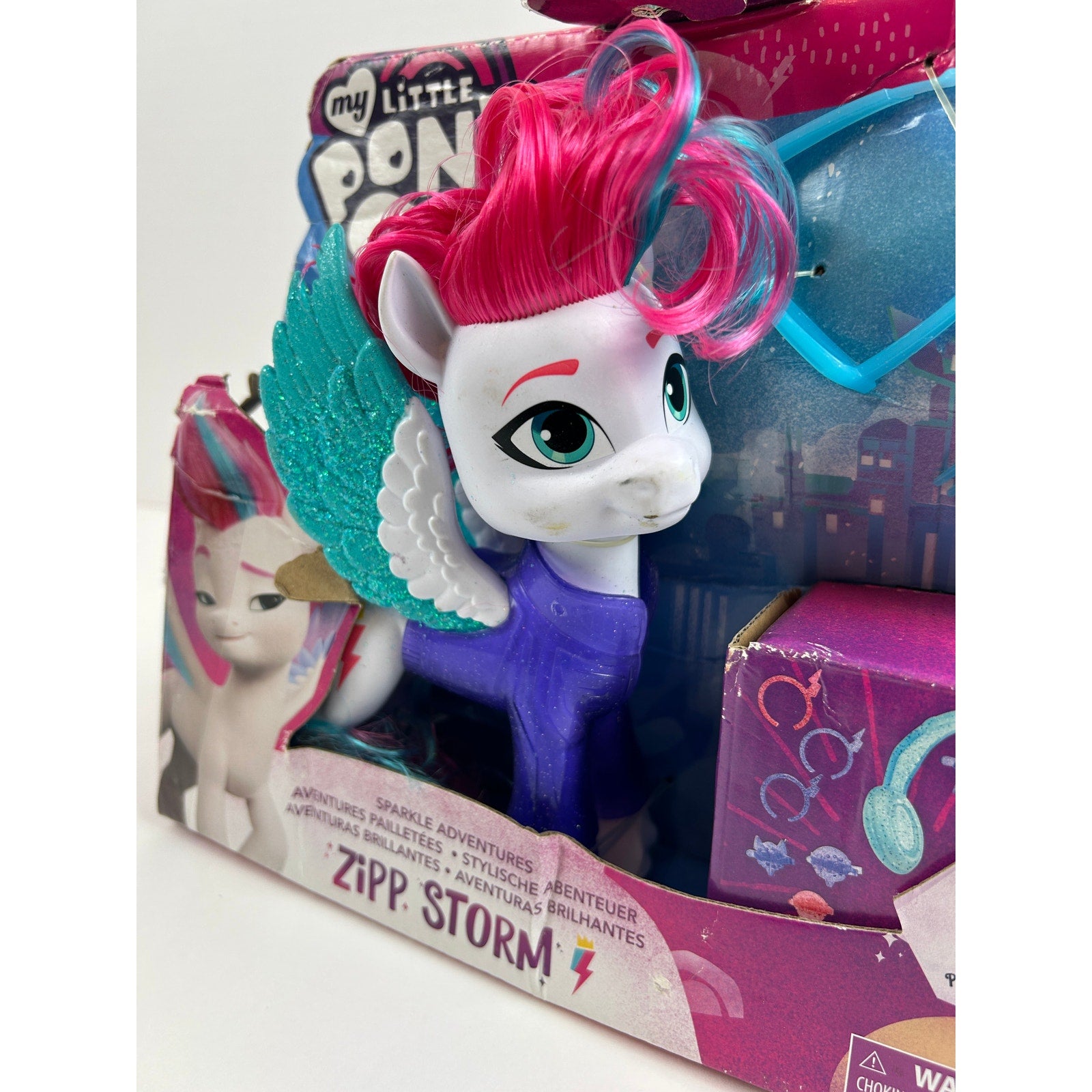 My Little Pony Sparkle Adventures Zipp Storm Pegasus Figure Hasbro 15+ Accessories