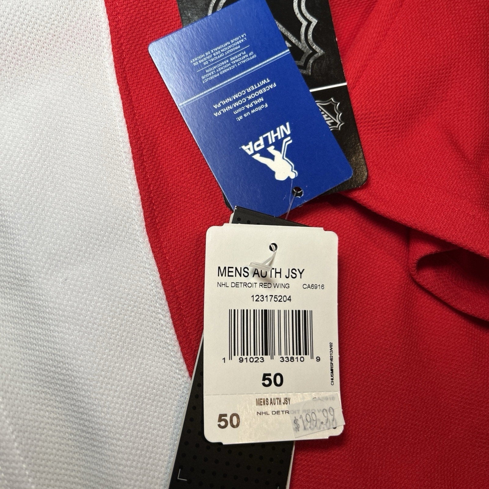 Dylan Larkin #71 Detroit Red Wings Adidas Climalite NHL Jersey Size 50