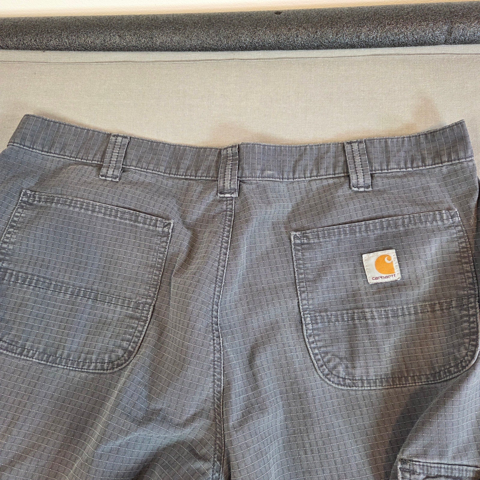 Carhartt Relaxed Fit Gray Work Pants 40x32 Heavy Duty Utility Distressed