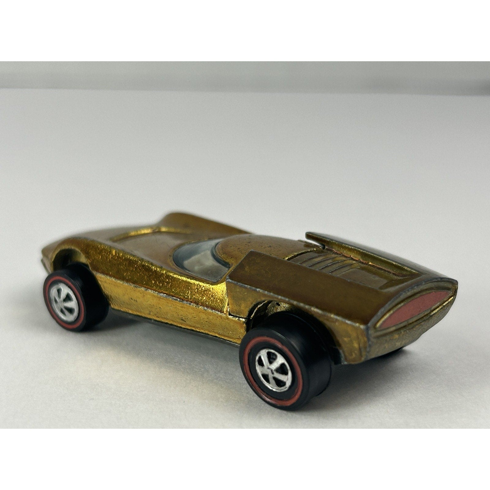 Vintage Hot Wheels Turbo Fire Redline Diecast Car Gold 1968 Mattel USA Collector