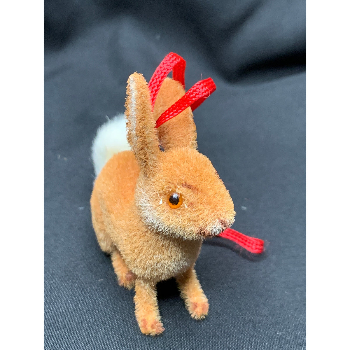 Vintage Wagner Kunstlerschutz Flocked Rabbit Bunny West Germany Ornament