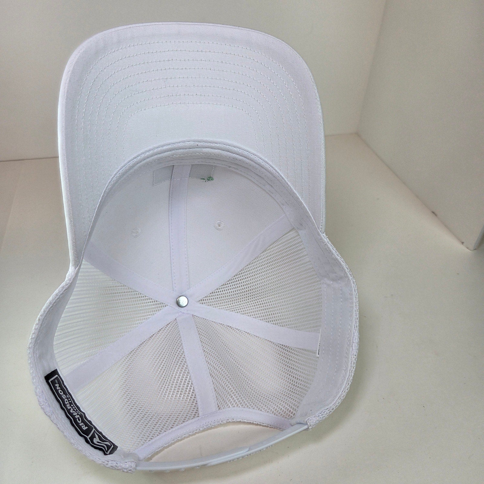 Edinborough White Mesh Trucker Hat Snapback Cap Made in Vietnam