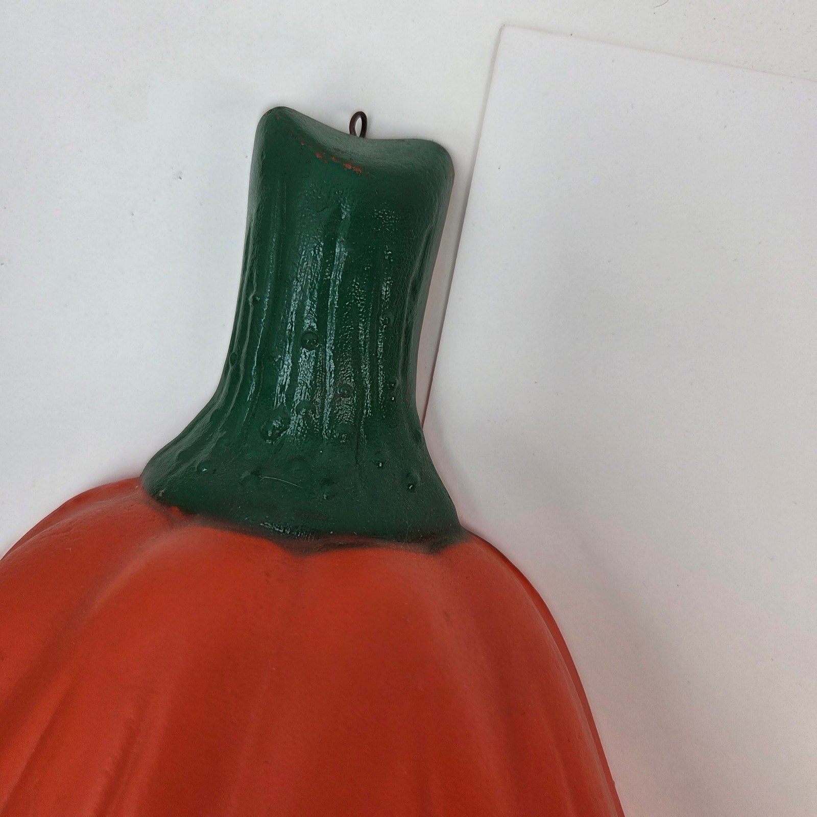 Vintage 22" Blow Mold Jack O Lantern Pumpkin 2 Piece Halloween Unmarked