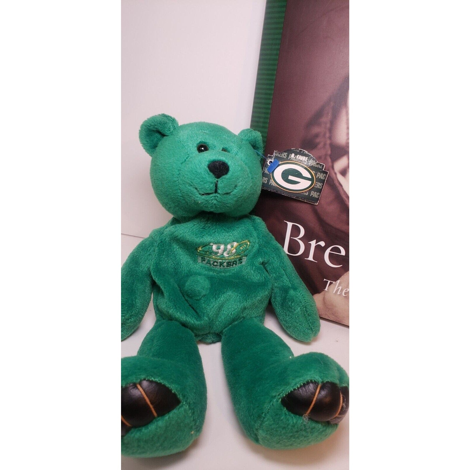 Brett Favre Sports Illustrated Tribute Book + Beanie Baby Bear 1998 GB Packers