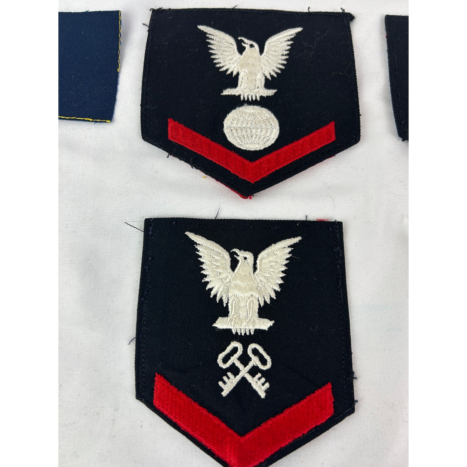 US Navy Patch Lot Surveyor Chevrons Ratings 6pcs Vintage