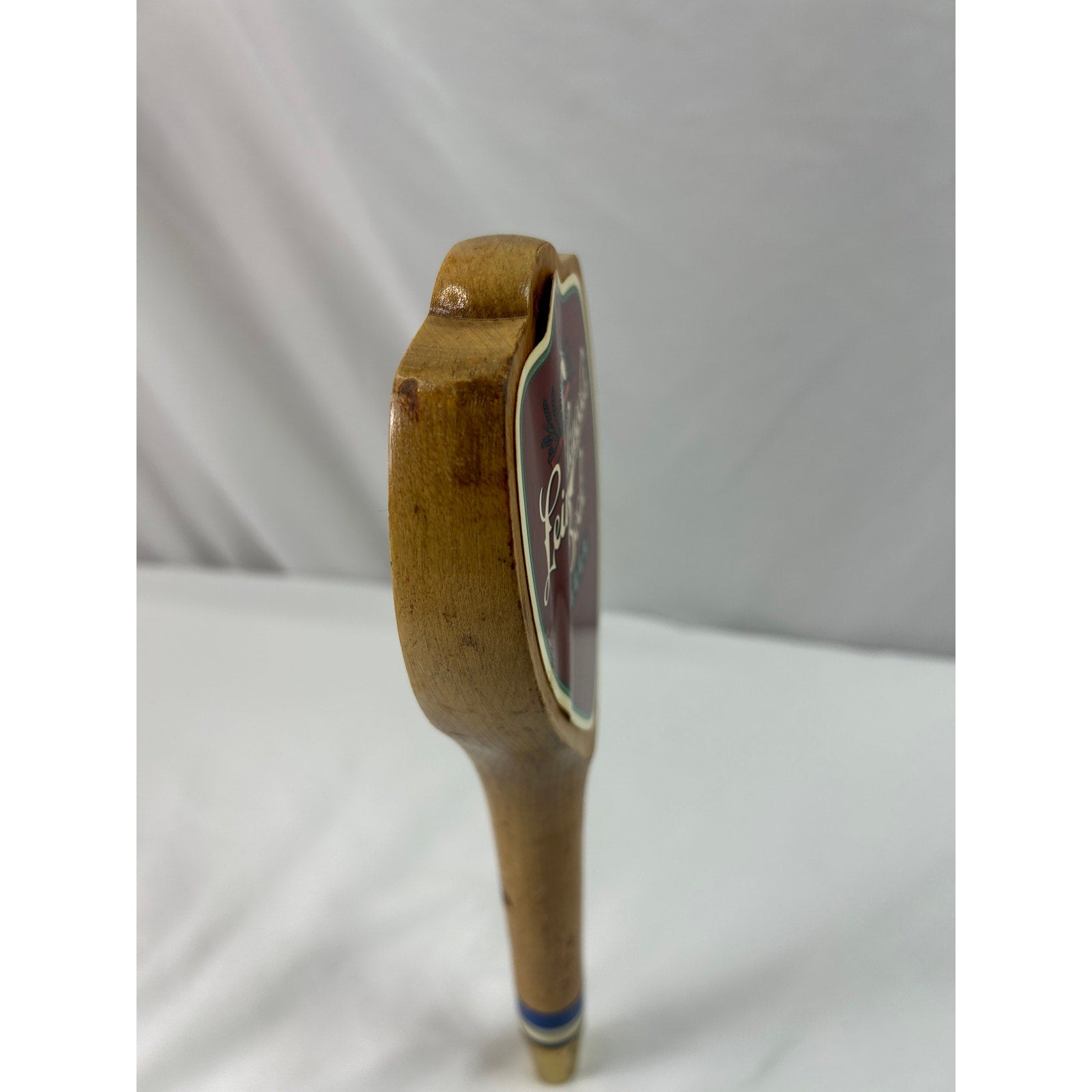 Leinenkugel's Bock Beer Vintage Wood Tap Handle Draft Keg Bar Breweriana 12in