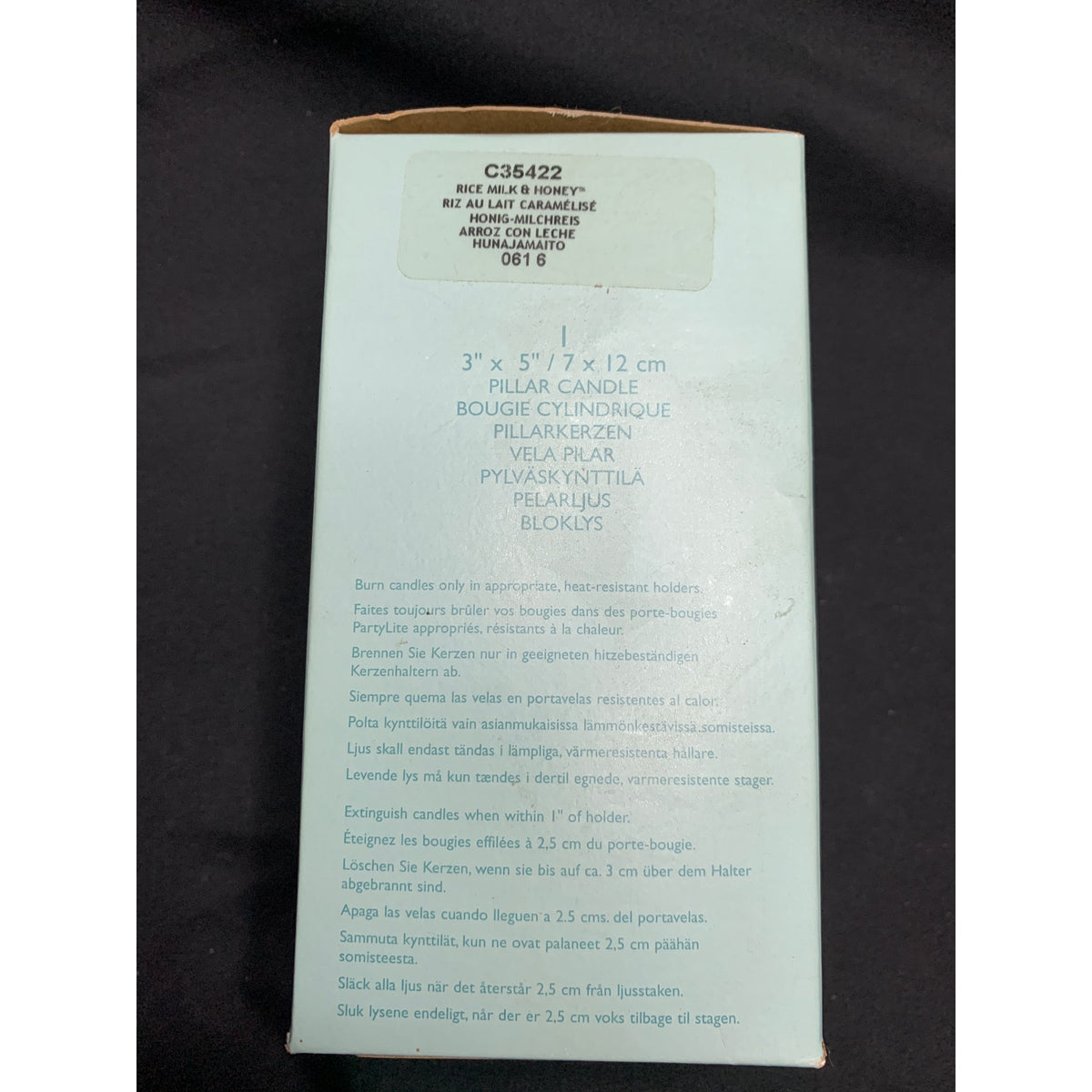 PartyLite Rice Milk & Honey 3x5 Pillar Candle C35422 New Old Stock Retired