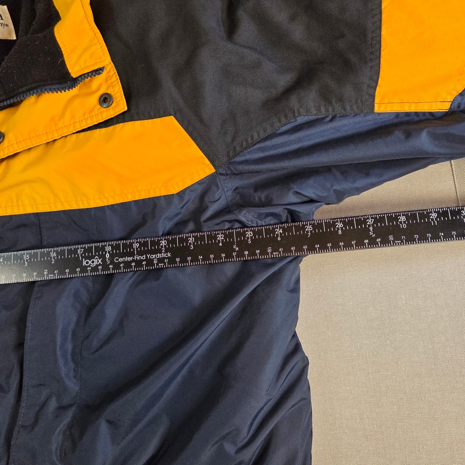 Columbia Sportswear Vintage 90s Parka Jacket Men’s L Navy Yellow Broken Zipper
