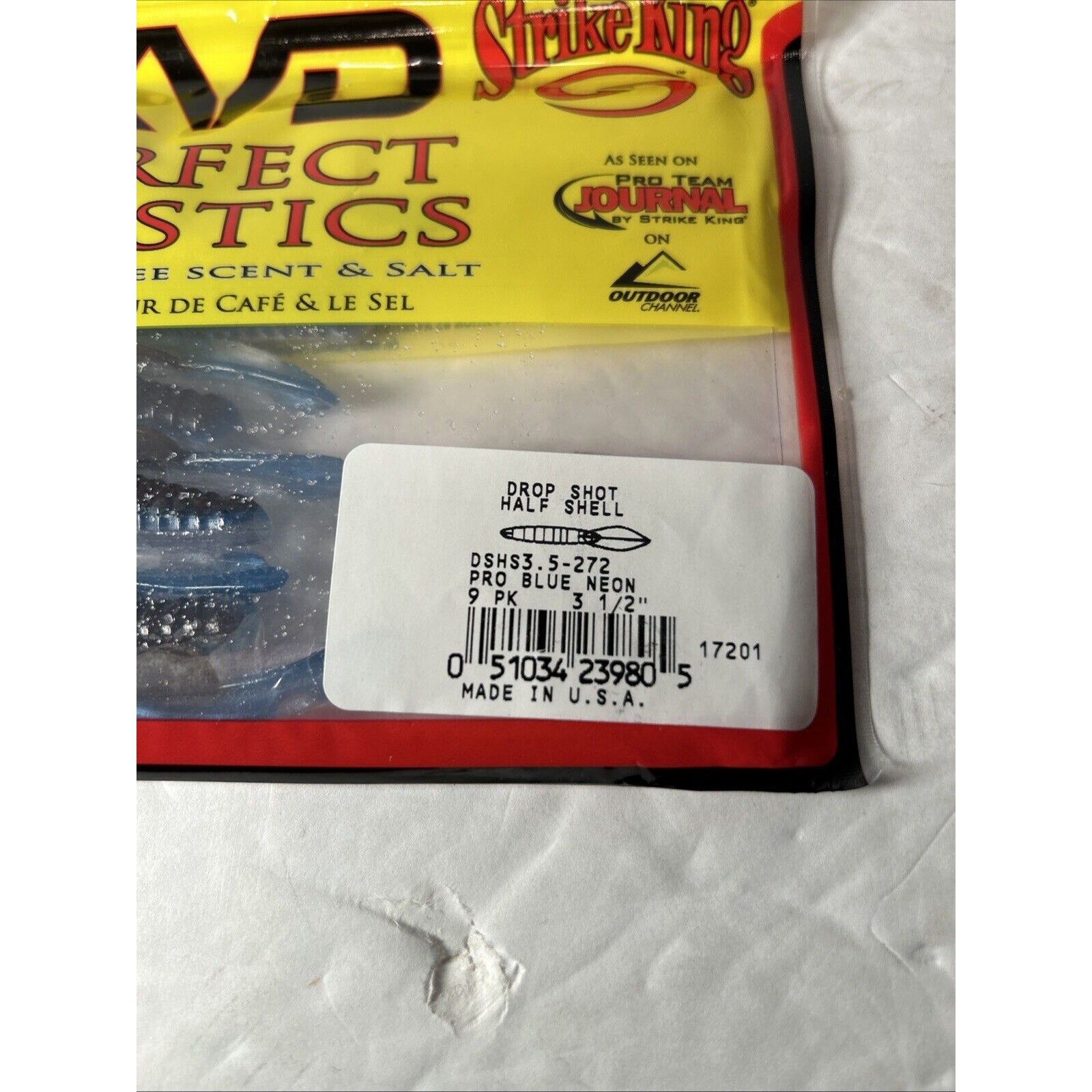 Strike King KVD Perfect Plastics with Coffee Scent and Salt Mixed Lot Of 4
