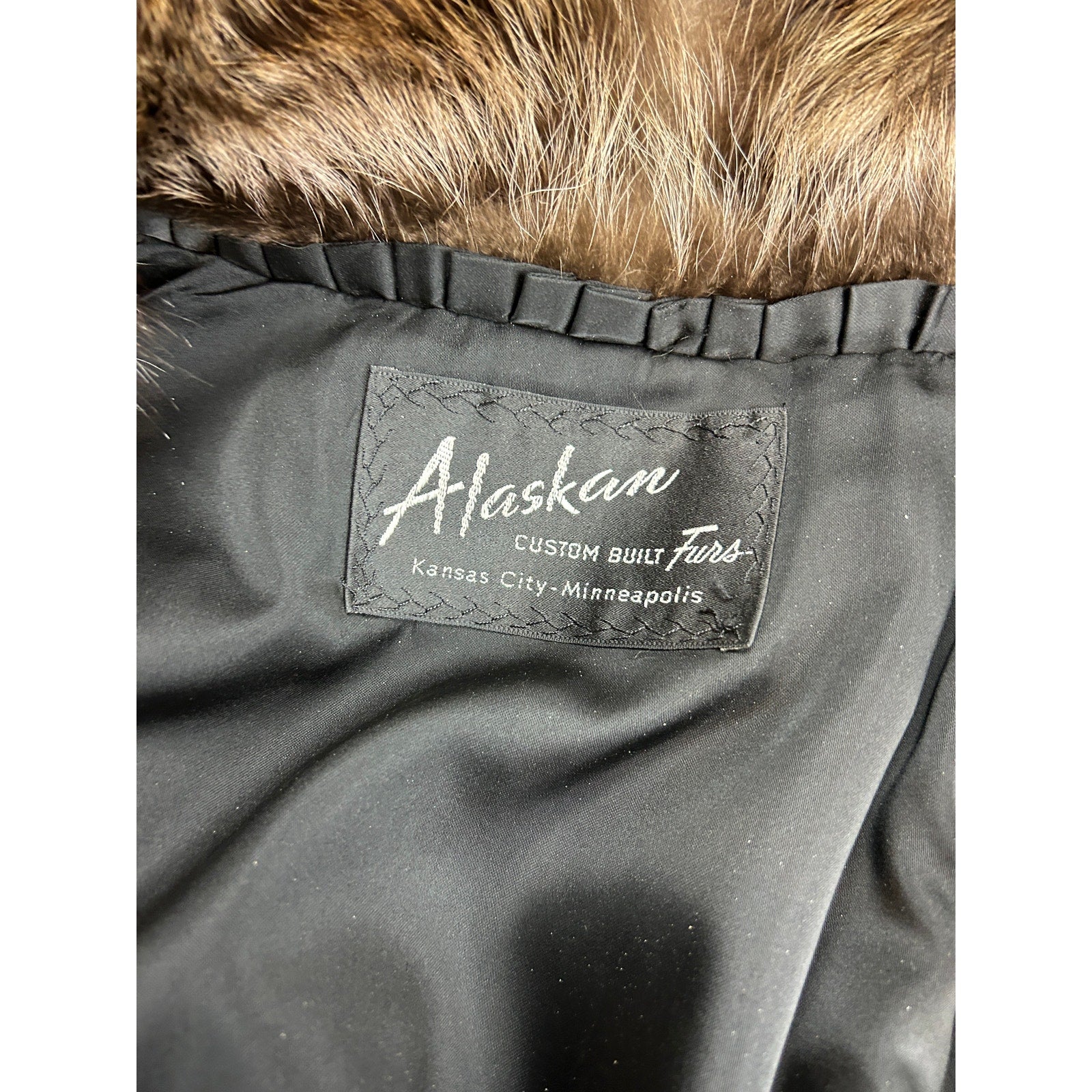 Vintage Alaskan Custom Furs 52" Natural Raccoon Coat w/ Dior Lining & Appraisals
