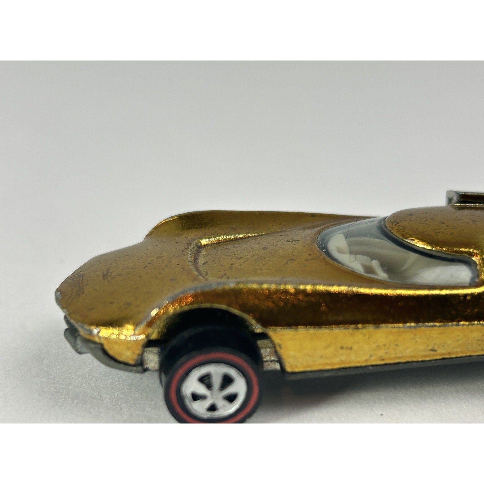 Vintage Hot Wheels Turbo Fire Redline Diecast Car Gold 1968 Mattel USA Collector