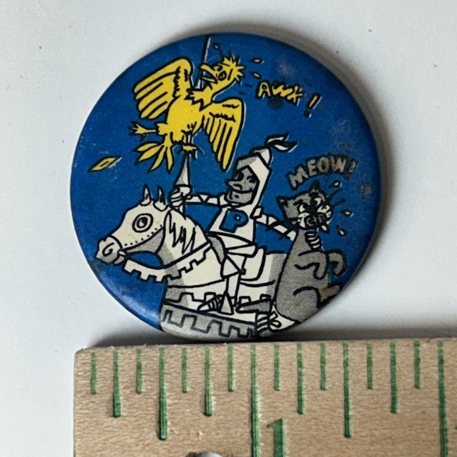 1960's Polaris Cartoon Button Polaris Knight Choking Arctic Cat Rare 1 of 1