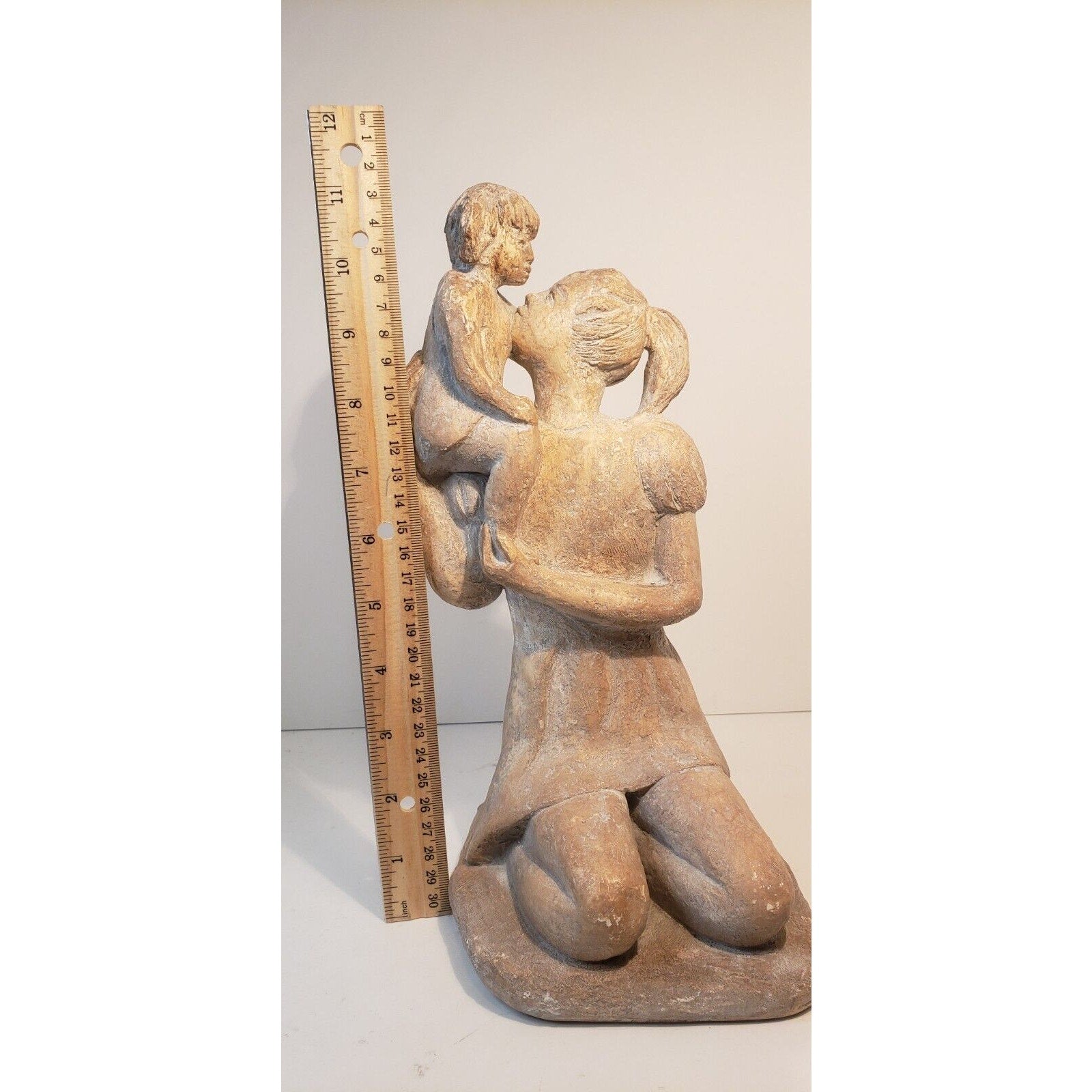Austin Productions Mother & Child Sculpture 11.25" Vintage Modern Art