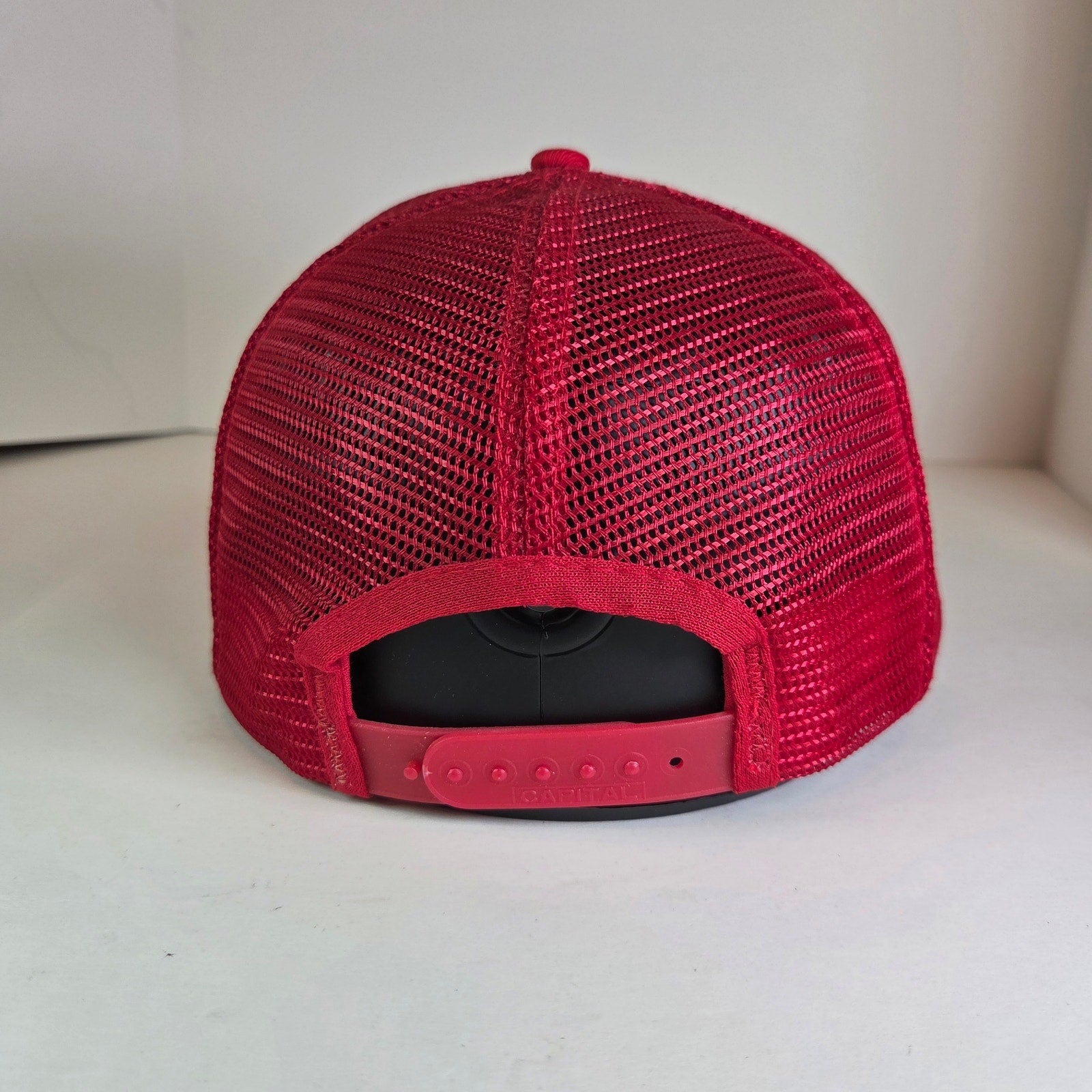 80s Capital Banning Junction Red Mesh Foam Snapback Trucker Cap Philippines