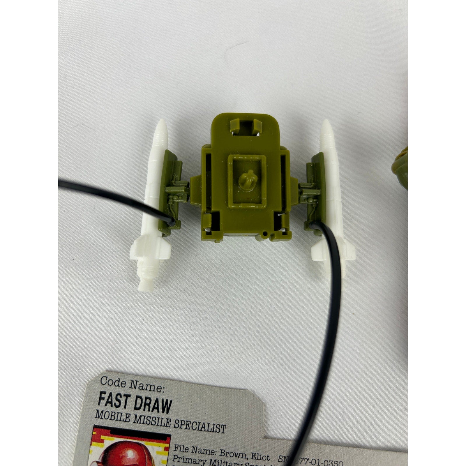 GI Joe Fast Draw Mobile Missile Specialist Figure Backpack Missiles Card 1987