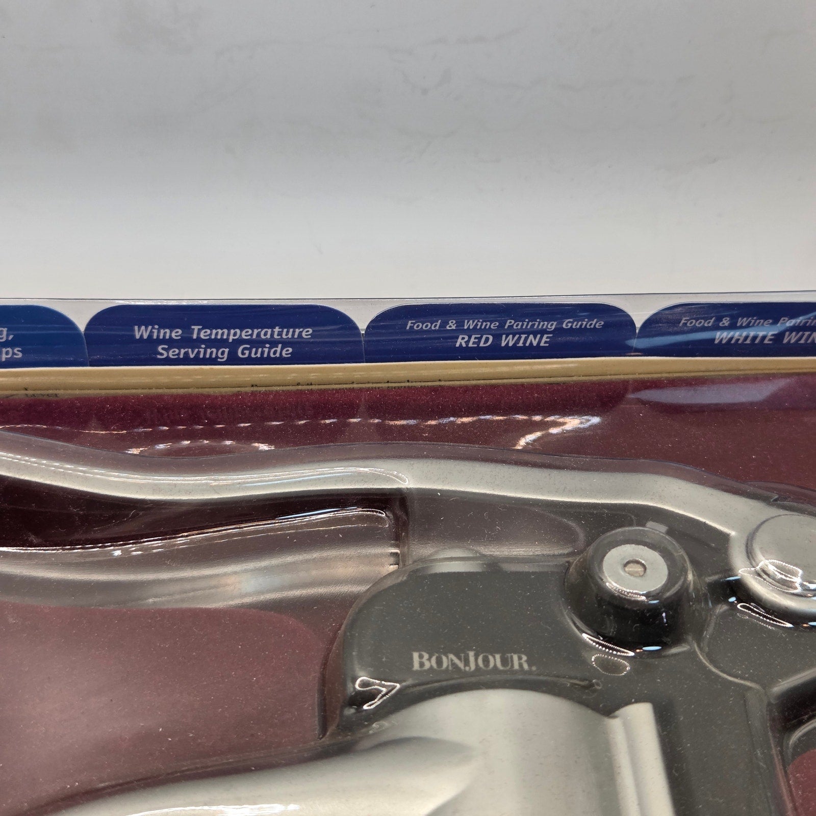 BonJour Chateau Deluxe Wine Bottle Opener & Foil Cutter – No Box Lid