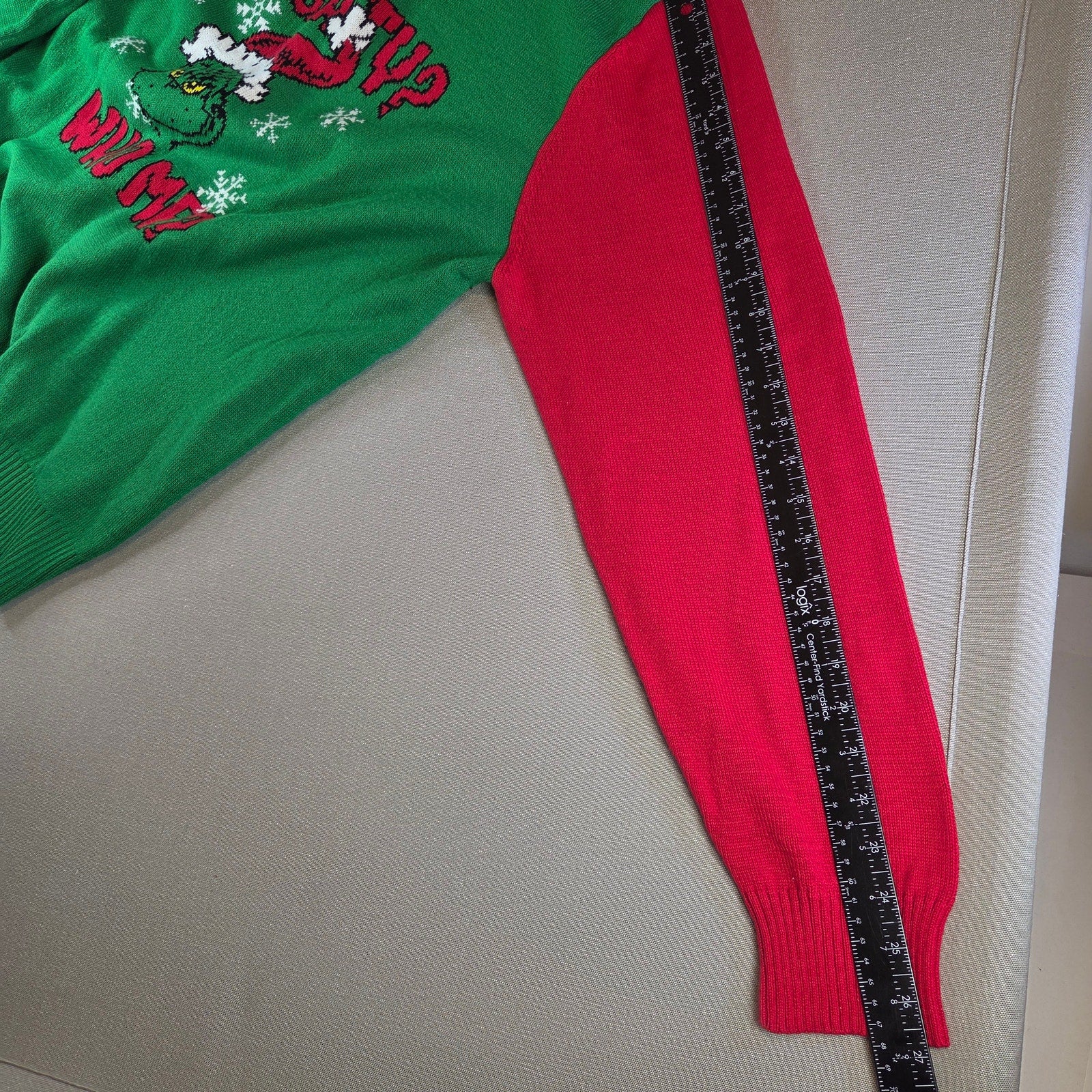 Ugly Christmas Sweater The Grinch Naughty Who Me Men’s XXL Green Red Holiday