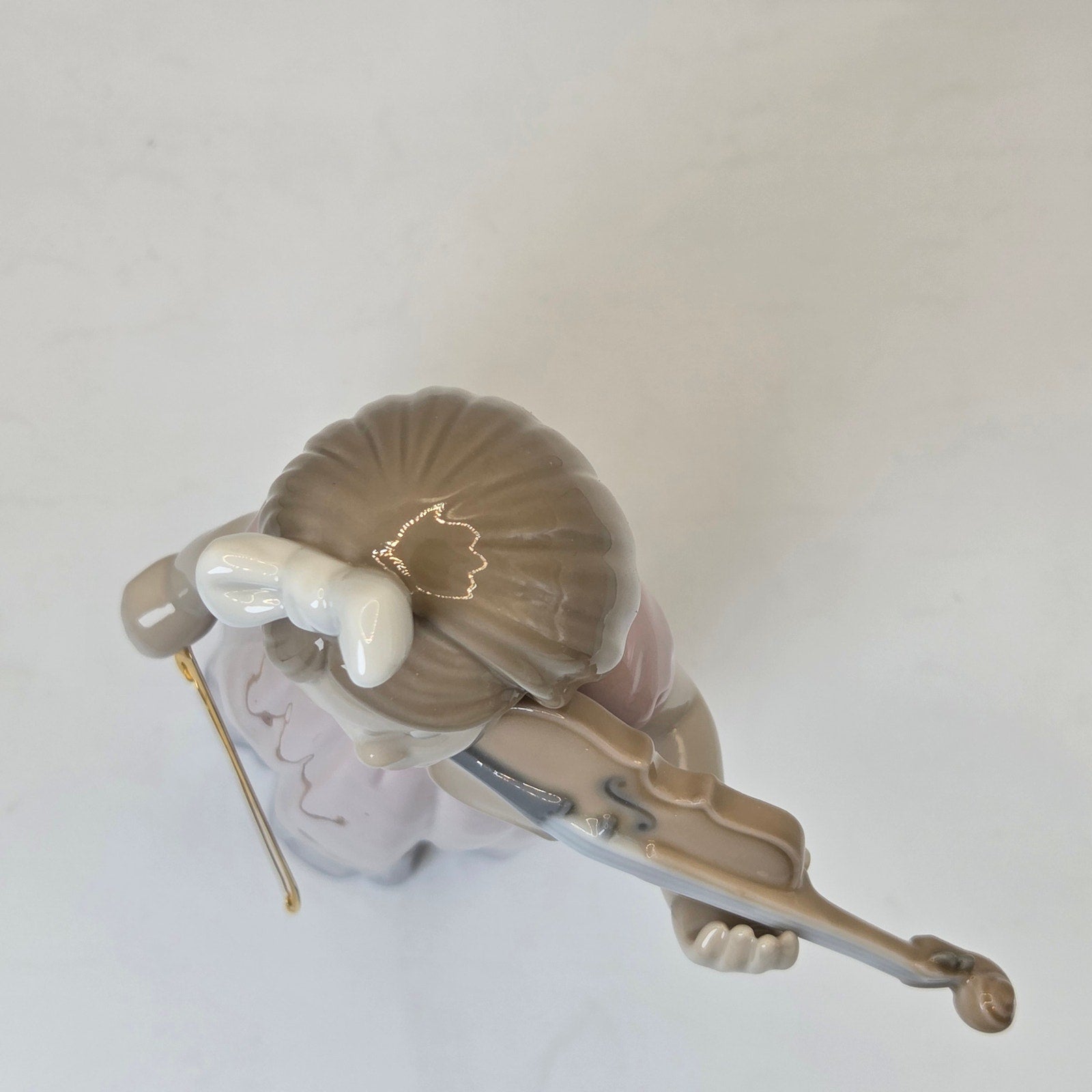 NAO by Lladro Girl With Violin #1034 Porcelain Figurine Spain Boxed 7.5"