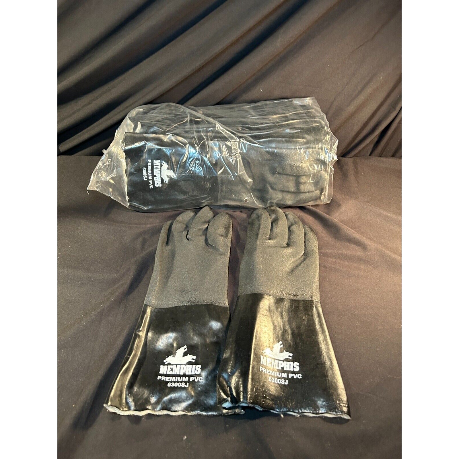 Memphis Premium PVC MCR 14" Chem Resistant Gloves 80%PVC 20%Cotton MFR#6300SJ