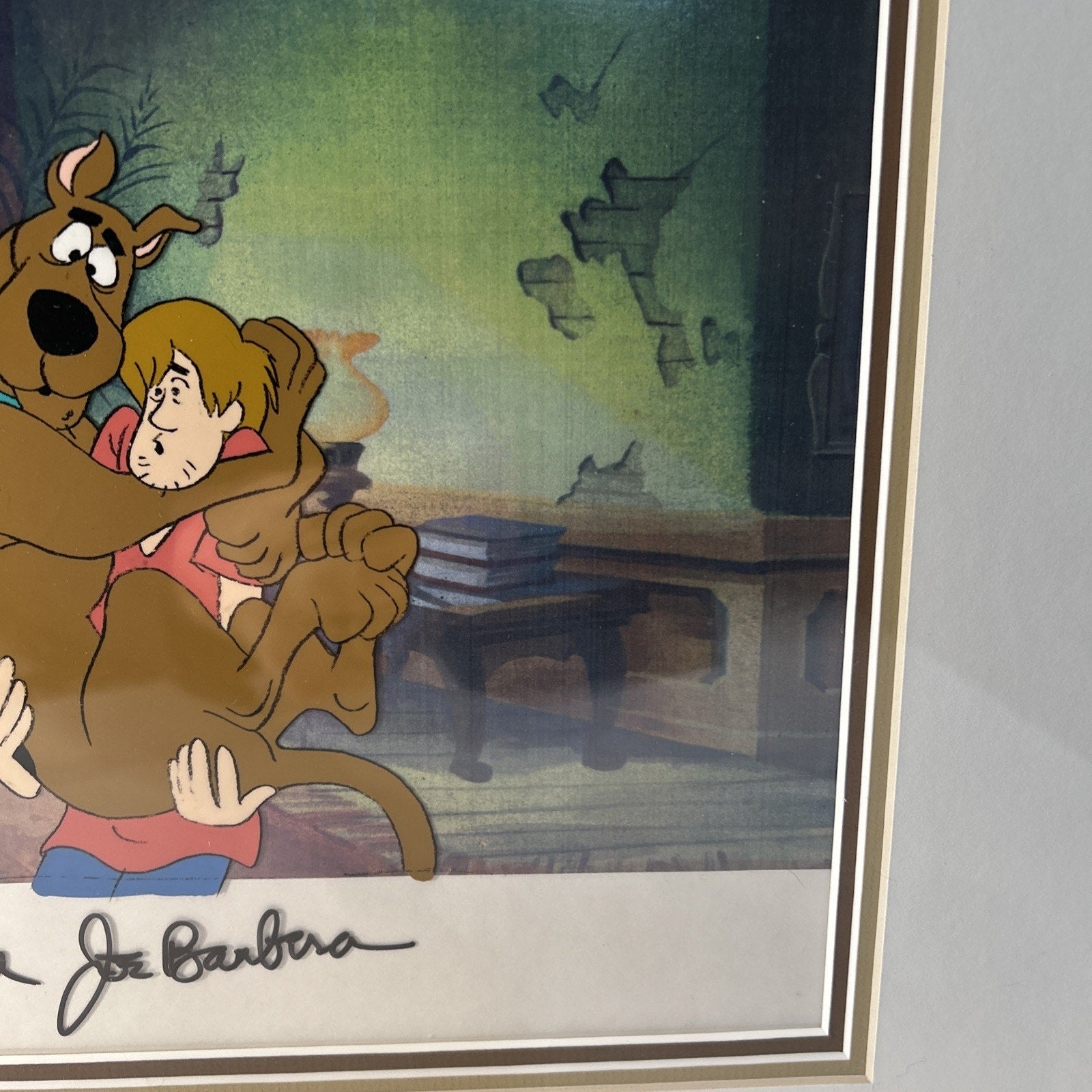Scooby-Doo Animation Cel 1988 Hanna Barbera Signed Repro Cel w/ New Frame
