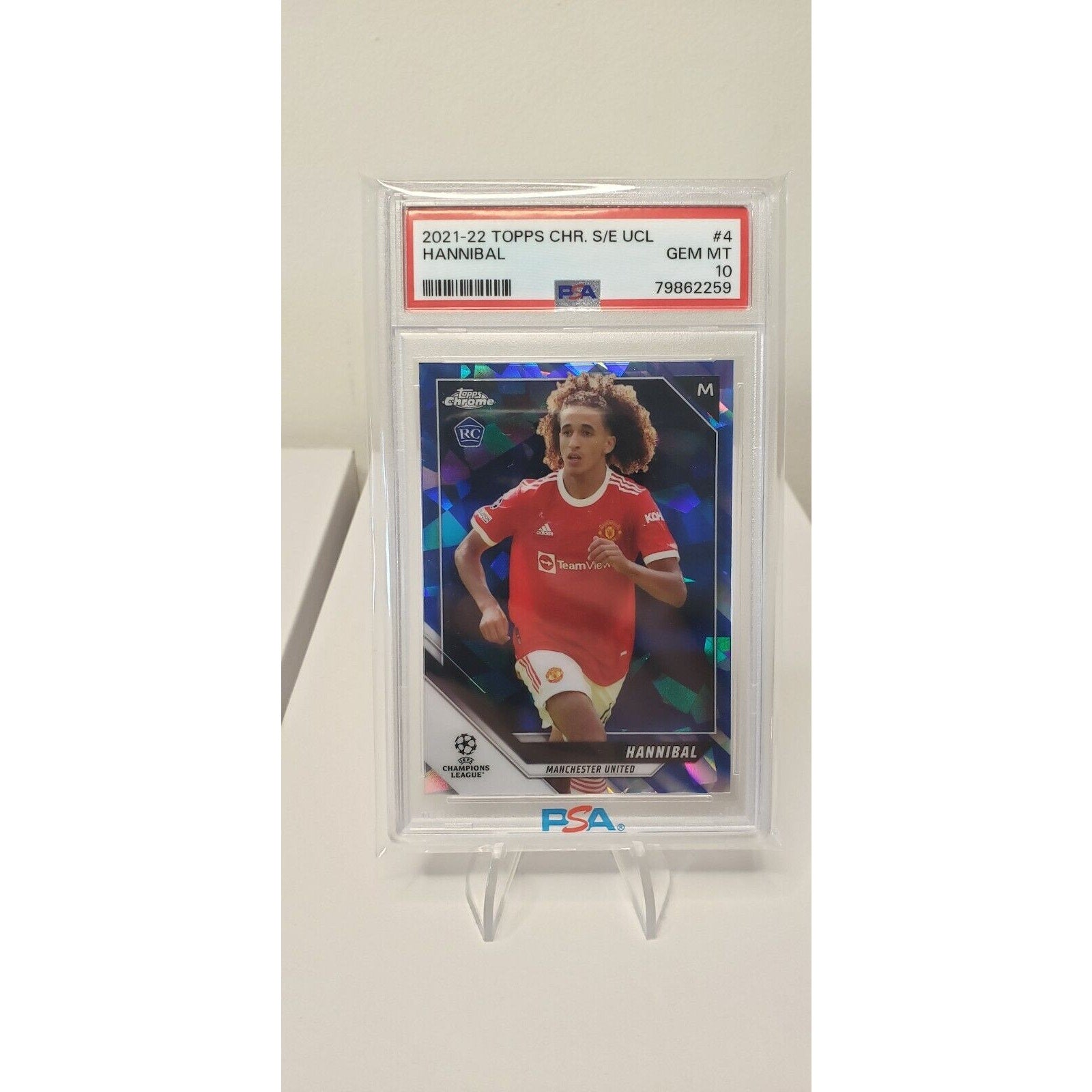 2021 Topps Chrome Hannibal Sapphire Edition UCL Rookie Card #4 PSA 10