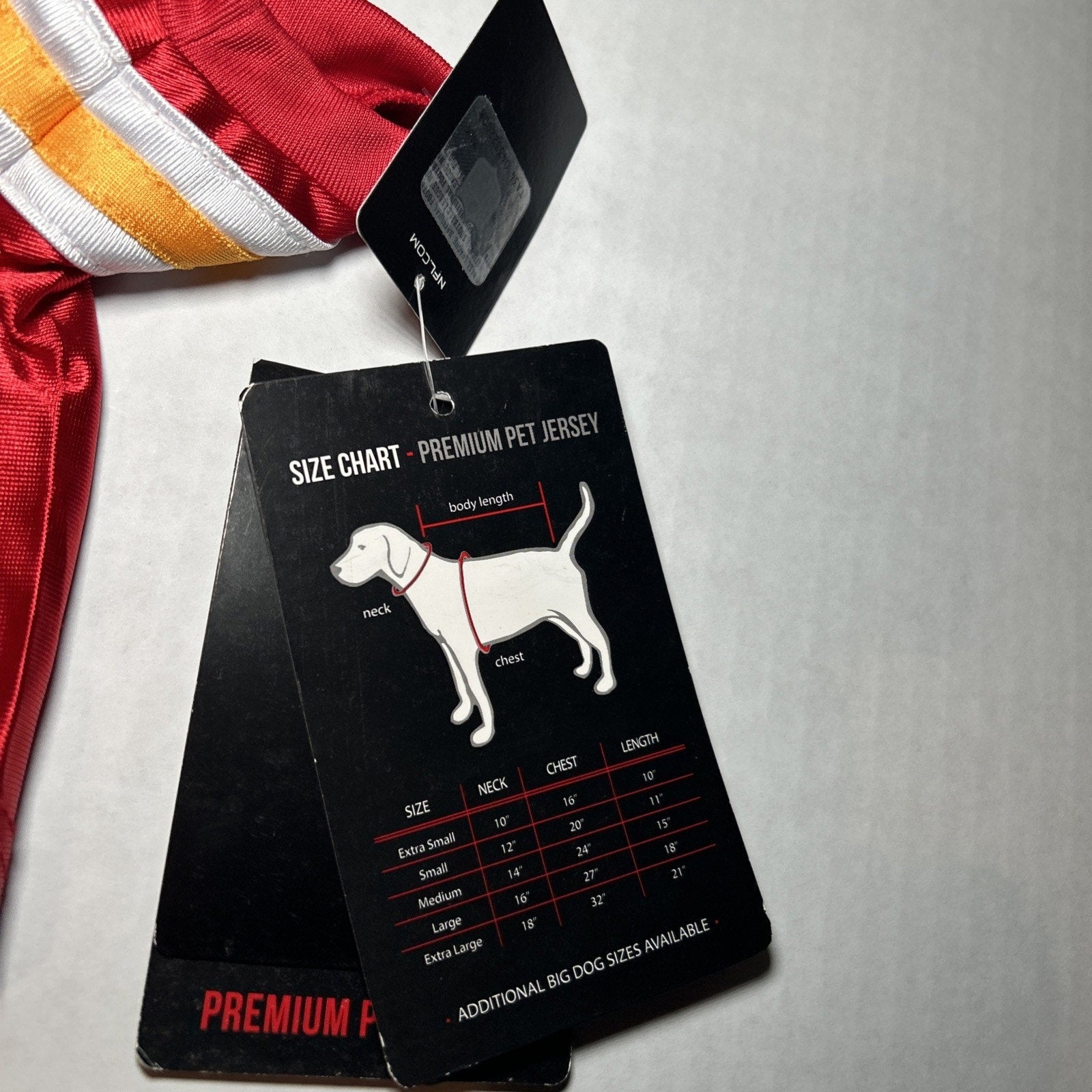 Kansas City Chiefs XS Dog Jersey