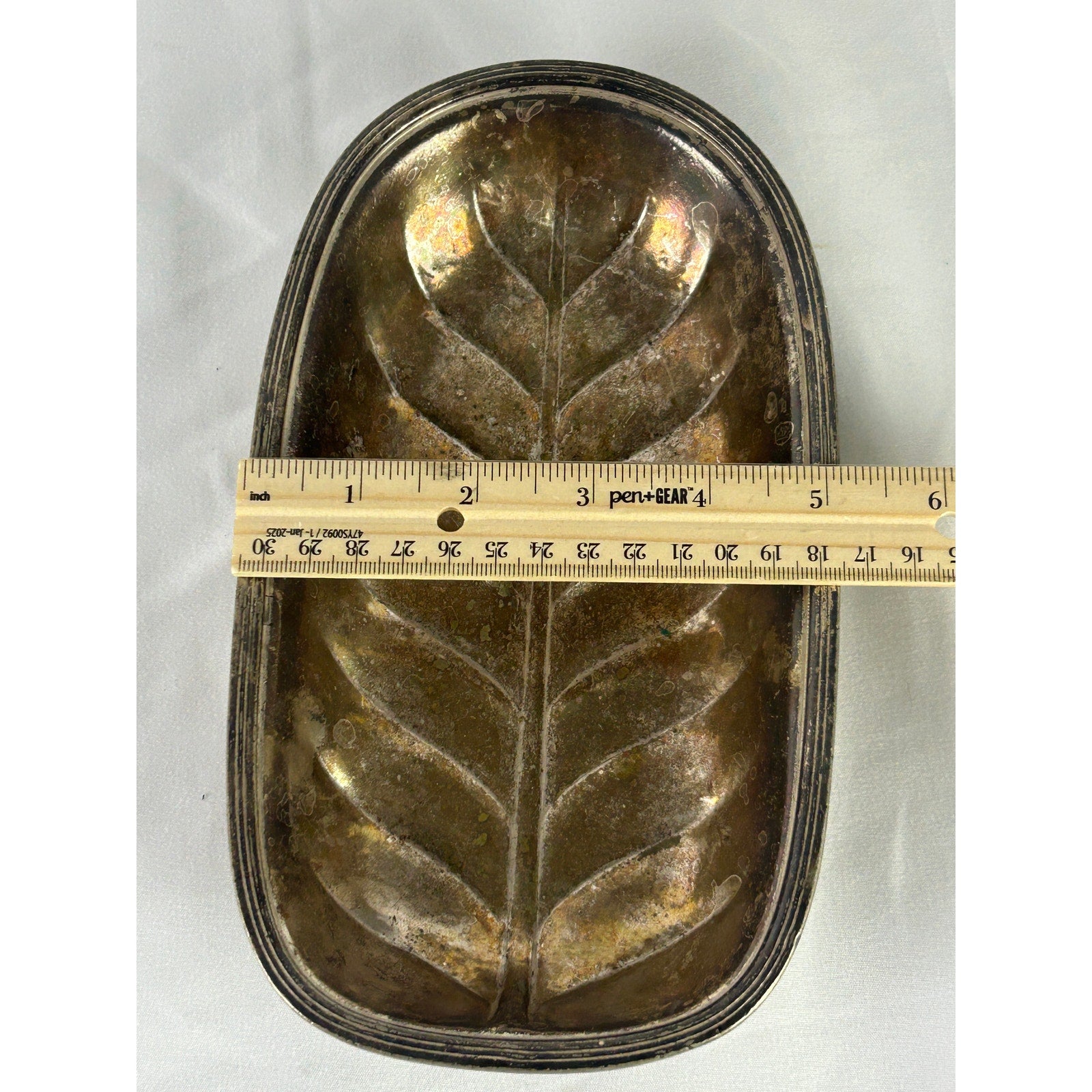 Vintage Hilton Hotel Silverplate Leaf Tray International Silver Co