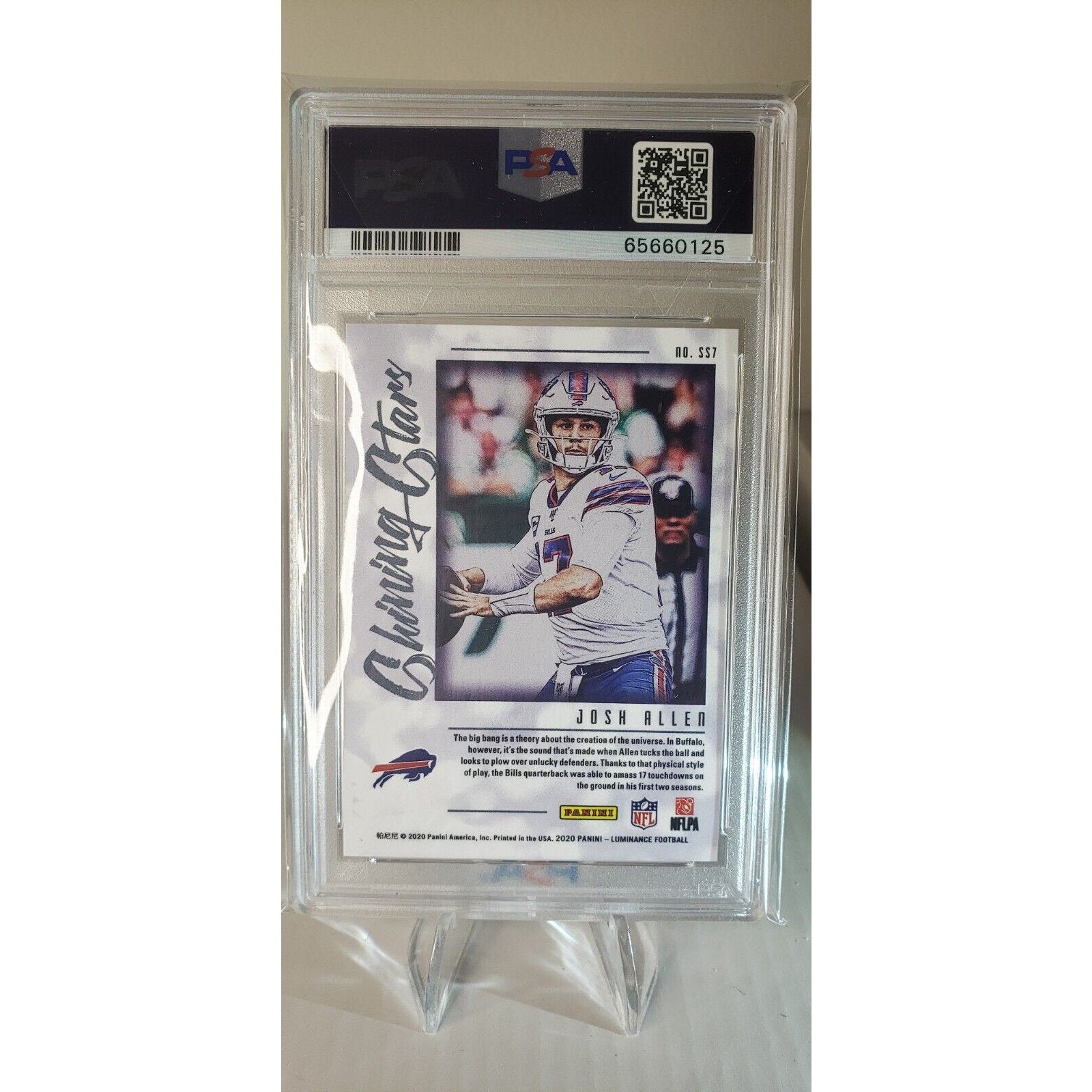 2020 Panini Luminance Shining Stars Josh Allen PSA 10 SSP Insert
